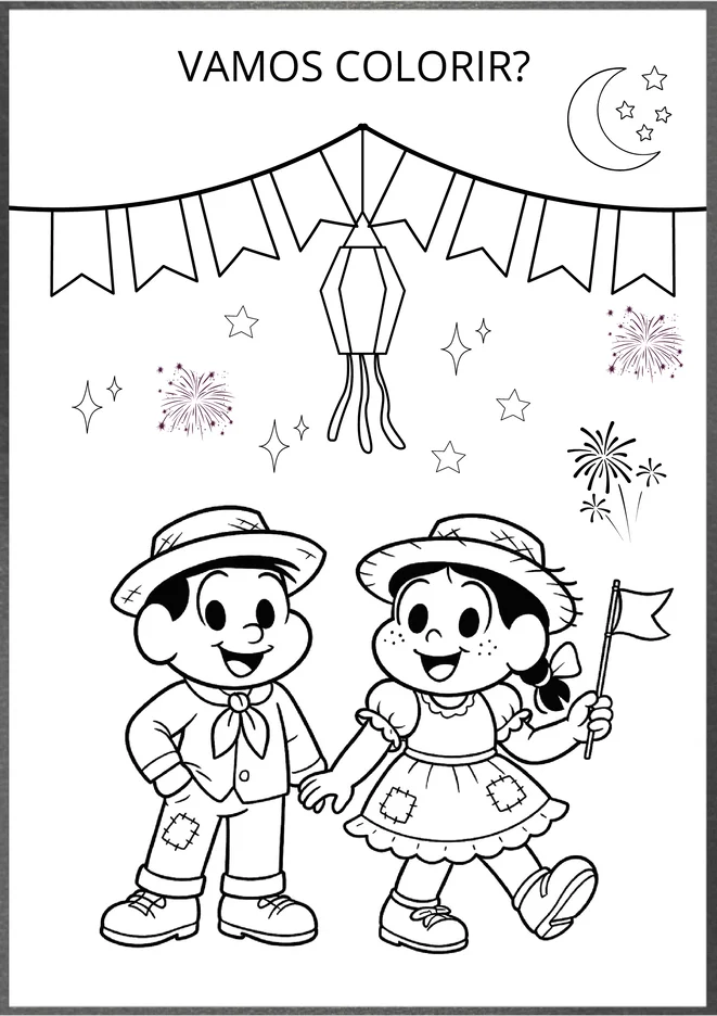 Desenhos festa junina para colorir e imprimir para imprimir e colorir - imagem 3